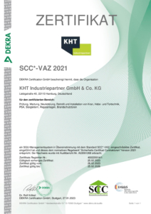 SCC*-VAZ 2021 Zertifikat